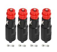 HAFRILY 12-24V 10A 120W Cigarette Lighter Plug Socket No-Solder Cigarette Lighter Adapter 4Pcs Universal Socket Safety Plug Cigarette Lighter Socket Cover for Car Truck Boat