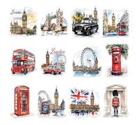 HAFRILY 12 Pcs London Fridge Magnets London Souvenirs Gifts london bridge Metal Fridge Magnets British Travel Tourist Gift for Holiday Home Office Kitchen