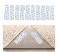 HAFRILY 12PCS Adhesive Rug Pad Gripper, Non Slip Rug Pads Tape, Reusable