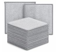 HAFRILY 20 PCS Silver Cleaning Cloth, Double Layer Steel Wire Mesh Dishcloth, Reusable Non Scratch Wire Dish Cloths, Wet and Dry Dishwashing Rag for Kitchen Dishes Pots Sinks Stoves (20x20cm)