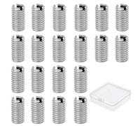 HAFRILY 20Pcs Thread Repair Insert Kit M8 x 1.25 Male to M6 x 1 Female Thread Adapter Reducer Sleeve Stainless Steel Reducing Repair Nuts for Wood Automobiles Ships Equipment and Machinery