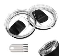 HAFRILY 2Pcs 20oz Tumbler Lids Replacement Lids with Cleaning Brush for Yeti Tumbler 20oz Compatible for Yeti Straw Lid with Magnetic Slider Switch Spill Proof Covers
