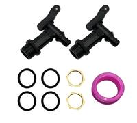 HAFRILY 2Pcs 3/4" Water Butt Tap with Brass Nut for Home Garden Outdoor Tap Snap-Fit Water Butt Connector with Stand and Universal Connector Replacement