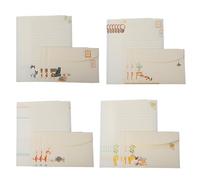 HAFRILY 36Pcs Writing Paper and Envelopes Set Cat Theme Letter Writing Set with 24 Sheets and 12 Envelopes Lovely Cat Stationery for Invitations Gifts and Card Writing