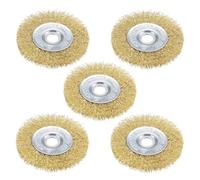 HAFRILY 5Pcs Wire Brush Replacement for Ryobi Patio Cleaner RAC814, 100mm Wire Wheel Brush for RY18PCA-0 OPC1800 OPC1815, Patio Joint Weed Moss Cleaning Brush Replacement