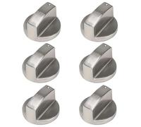 HAFRILY 6Pcs Cooker Knobs 6mm Universal Cooker Replacement Knobs for New Kitchen Cooktop Gas Stove Precise Temperature Burner Accessories Button