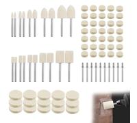 HAFRILY 80Pcs Polishing Buffing Wheel for Dremel Polishing Kit Wool Felt Wheels for Metal Polishing and Grinding with Drill Polishing Heads