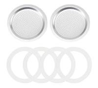 HAFRILY Gasket for 6 Cup Espresso Maker for DAMA Espresso Bialetti Reusable Coffee Filters Stainless Steel Moka Pot Replacement Stovetop Coffee Maker Parts
