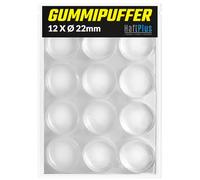 HaftPlus - Door Stop/Cabinet Door/Drawer Buffer Pads, Ø 22mm, hauteur 4mm, 12 Set.