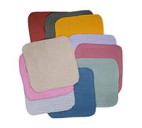 HAFY BABY 10-Pack Muslin Baby Burp Cloths - 100% Organic Cotton 4-Layer Absorbent Washcloths, Soft and Breathable 20x20 cm Reusable Towels for Newborn Boys and Girls