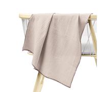 HAFY BABY Muslin Swaddle Blankets for Newborns, 4 Layer (1 Pack), 110x80 cm, Beige, Baby Skin-Friendly, Soft and Breathable,%100 Organic Cotton, Girls & Boy Essentials, Oeko-tex100