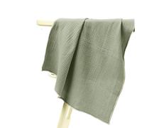 HAFY BABY Muslin Swaddle Blankets for Newborns, 4 Layer (1 Pack), 110x80 cm, Khaki, Baby Skin-Friendly, Soft and Breathable,%100 Organic Cotton, Girls & Boy Essentials, Oeko-tex100