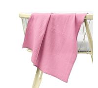 HAFY BABY Muslin Swaddle Blankets for Newborns, 4 Layer (1 Pack), 110x80 cm, Light Pink, Baby Skin-Friendly, Soft and Breathable,%100 Organic Cotton, Girls & Boy Essentials, Oeko-tex100