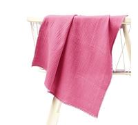 HAFY BABY Muslin Swaddle Blankets for Newborns, 4 Layer (1 Pack), 110x80 cm, Pink, Baby Skin-Friendly, Soft and Breathable,%100 Organic Cotton, Girls & Boy Essentials, Oeko-tex100