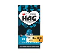 Hag - Espresso Classico Degrained Coffee Capsule - Compatible with Nespresso Machines - 100 Aluminium Capsules - Intensity 6