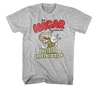 Hagar The Horrible - Mens Beer Hunter T-Shirt, Large, Gray Heather