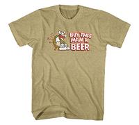 Hagar The Horrible - Mens Buy This Man A Beer T-Shirt, Small, Khaki Heather