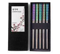 Hagary cherry blossom rainbow 5 pairs of chopsticks