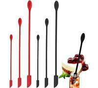 HAGBOU 6 PCS Mini Spatula, Silicone, Reusable Double-ended Tiny Silicone Spoon Spatula for Kitchen and Beauty