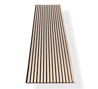 HAGEFOL® Acoustic Panels Wood 240 x 60 cm, Colour: Oak, Wall Panels, Wood, 3D Slat Wall Made of Wood Veneer on Acoustic Felt, Acoustic Panels 2400 x 600 mm