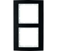 Hager 10123025 Black Wall Plate and Switch Cover - Wall Plates and Switch Covers (Black, Aluminium, 90.7 mm, 152.5 mm)