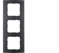 Hager 10133005 Wall Plate and Switch Cover Black Aluminium 90.7 mm 223.1 mm