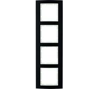 Hager 10143025 Black Wall Plate and Switch Cover - Wall Plates and Switch Covers (Black, Aluminium, 90.7 mm, 294.1 mm)