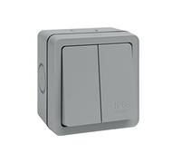 Hager 10A 2 Gang 2 Way Switch IP66, WXPPS22