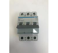 HAGER 10a MCB 3 POLE 3 PHASE 3 MOD 10ka C CURVE DIN RAIL MOUNT NCN310A (JL267)