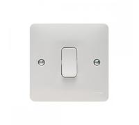 Hager WMPS11 Sollysta White Moulded 10AX 1 Gang 1 Way Wall Switch