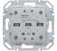 Hager 2 Gang Push Button Module With Bus Coupling Unit - 80142170