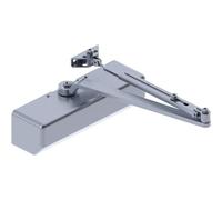 Hager 5300 Series Aluminum Grade 1 Heavy Duty Surface Door Closer, Multi-Mount, 1-6 Adjustable Spring Size, Sprayed Aluminum Finish
