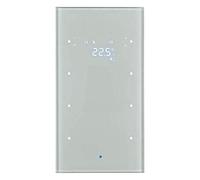Hager 75643034 Light Switch Aluminium Glass - Light Switches (Aluminium, Glass, IP20, 86 mm, 5.7 mm, 160 mm)