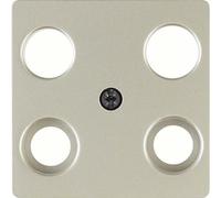 Hager Arsys - Central Plate for Antenna TV-FM Stainless