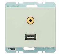 Hager Arsys - Toma USB 3.5 mm Audio White Brightness