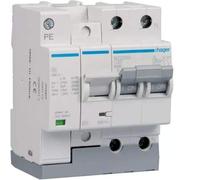 HAGER (AUT.+REST) MZ232G Protección combinada P+T, 2P, 6kA, 32A power type, Multicolor