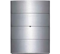 Hager b.iq - Keyboard B-iq Push Button Square Comfort Stainless Steel