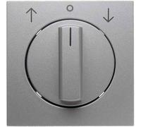 Hager B1 - Central Plate with Rotary knob Metal Aluminium