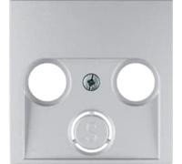 Hager B1 - Plate TV/Radio Aluminium