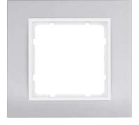 Hager B3 - 1 Aluminium Frame White Element Polar