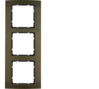 Hager B3 - 3 Elements Aluminium Frame Marron Anthracite