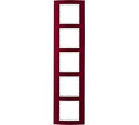 Hager B3 - 5 Elements Aluminium Frame Red Polar White