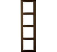 Hager B3 - Aluminium Frame 4 Elements Marron Polar White