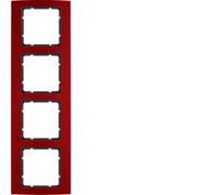 Hager B3 - Aluminium Frame 4 Elements Red Anthracite