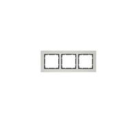 Hager B7 - Frame 3 Elements Horizontal Stainless Steel Anthracite Matt