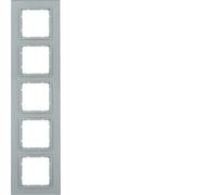 Hager B7 - Frame 5 Elements Glass Aluminium