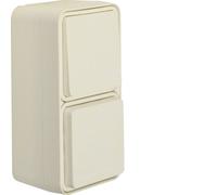 Hager Berker Combination Socket and Switch with Enclosure IP55 White - 47803512