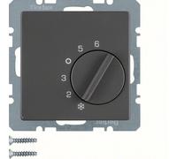 Hager Berker Room Thermostat With Changeover Contact Ant Velvet - 20266086