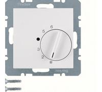 Hager Berker Room Thermostat With Changeover Contact White - 20261909
