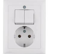 Hager Berker S.1 In-Wall Series Switch Socket Outlet Polar White Glossy - 6143558949